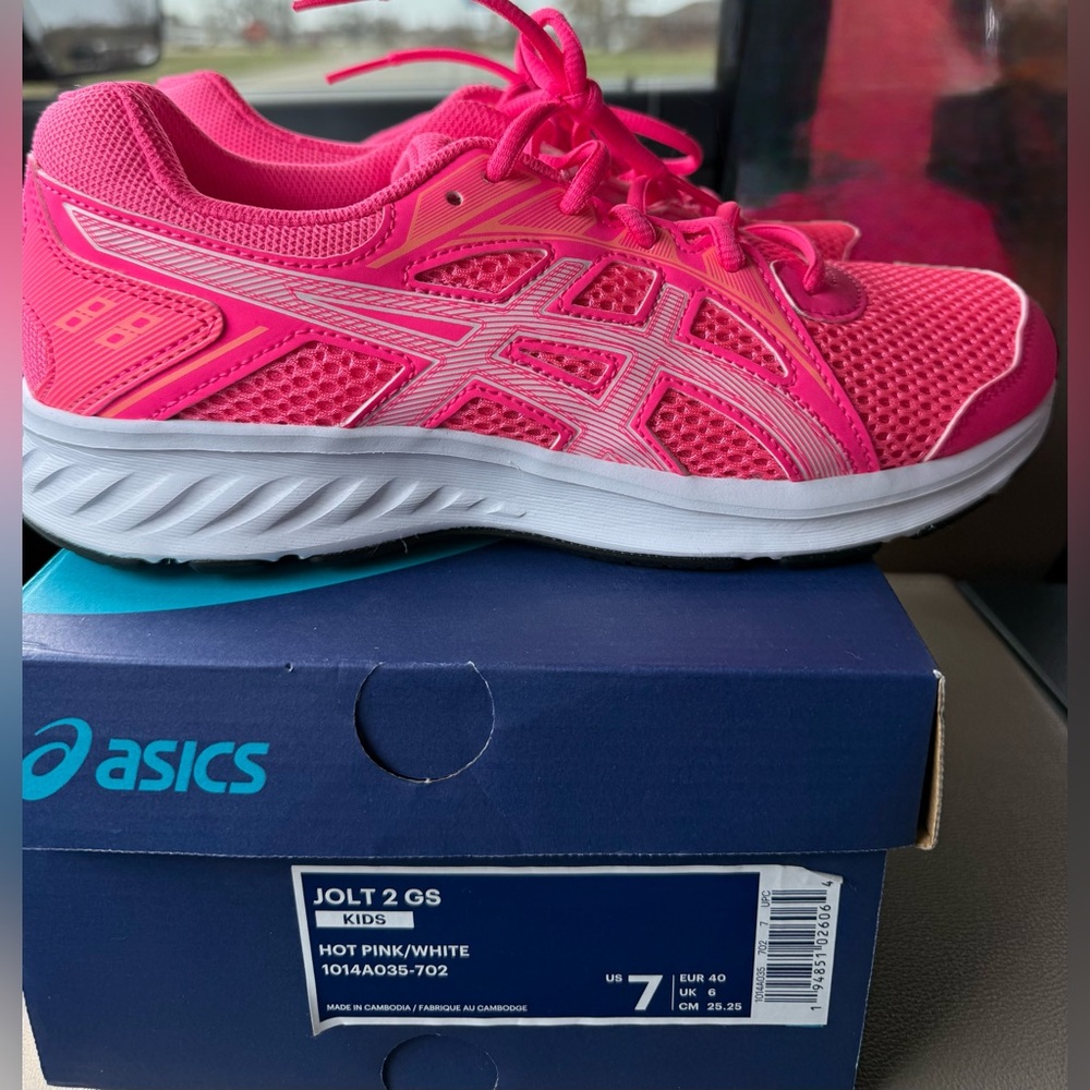 Brand New! ASICS Big Kids/Women's Hot Pink Sneakers-Size 7 Kids/8 Women’s - Picture 5 of 12